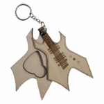 Warlock Naturel Gitar Formlu Ahşap Pena Kutusu - Görsel 4