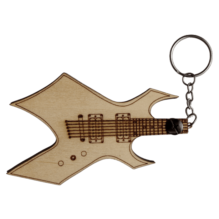 Warlock Naturel Gitar Formlu Ahşap Pena Kutusu - Görsel 5