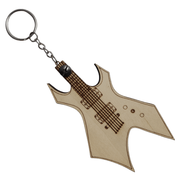 Warlock Naturel Gitar Formlu Ahşap Pena Kutusu - Görsel 7