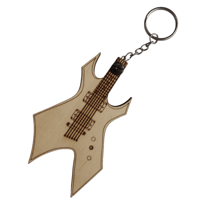 Warlock Naturel Gitar Formlu Ahşap Pena Kutusu - Görsel 3