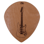 4'lü Stratocaster Gitar Ahşap Bardak Altlığı Seti