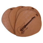 4'lü Stratocaster Gitar Ahşap Bardak Altlığı Seti - Görsel 2