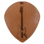 4'lü Jass Bass Gitar Ahşap Bardak Altlığı Seti