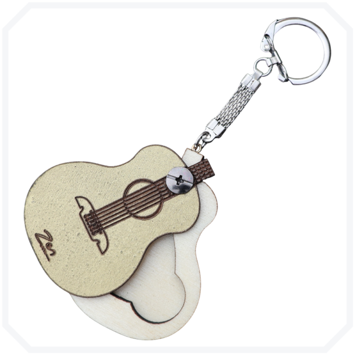 Classic Gold Gitar Formlu Ahşap Pena Kutusu - Görsel 2