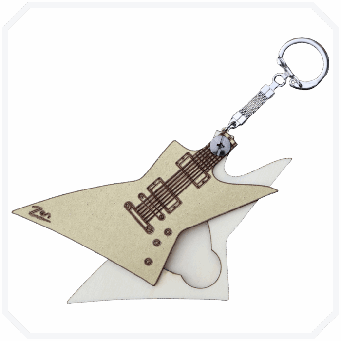 Explorer Gold Gitar Formlu Ahşap Pena Kutusu - Görsel 2