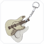 Jazz Bass Gold Gitar Formlu Ahşap Pena Kutusu - Görsel 2