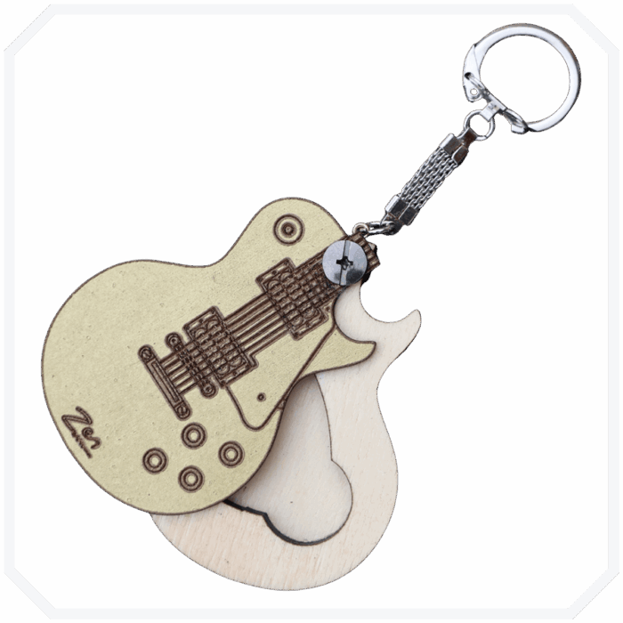 Les Paull Gold Gitar Formlu Ahşap Pena Kutusu - Görsel 2