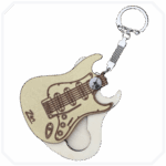 Stratocaster Gold Gitar Formlu Ahşap Pena Kutusu - Görsel 2