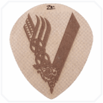 Viking Logosu Naturel Ahşap Bardak Altlığı