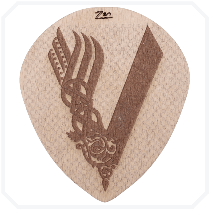 4'lü Viking Logosu Naturel Ahşap Bardak Altlığı Seti - Görsel 2