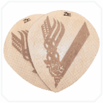 4'lü Viking Logosu Naturel Ahşap Bardak Altlığı Seti