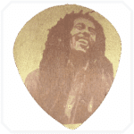 Bob Marley Gold Ahşap Bardak Altlığı