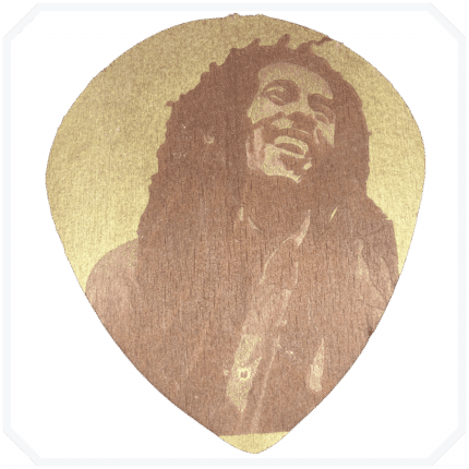 Bob Marley Gold Ahşap Bardak Altlığı