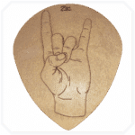 Heavy Metal Gold Ahşap Bardak Altlığı