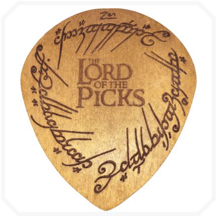 Lord Of The Picks Gold Ahşap Bardak Altlığı