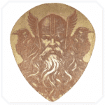 Viking 3 Gold Ahşap Bardak Altlığı